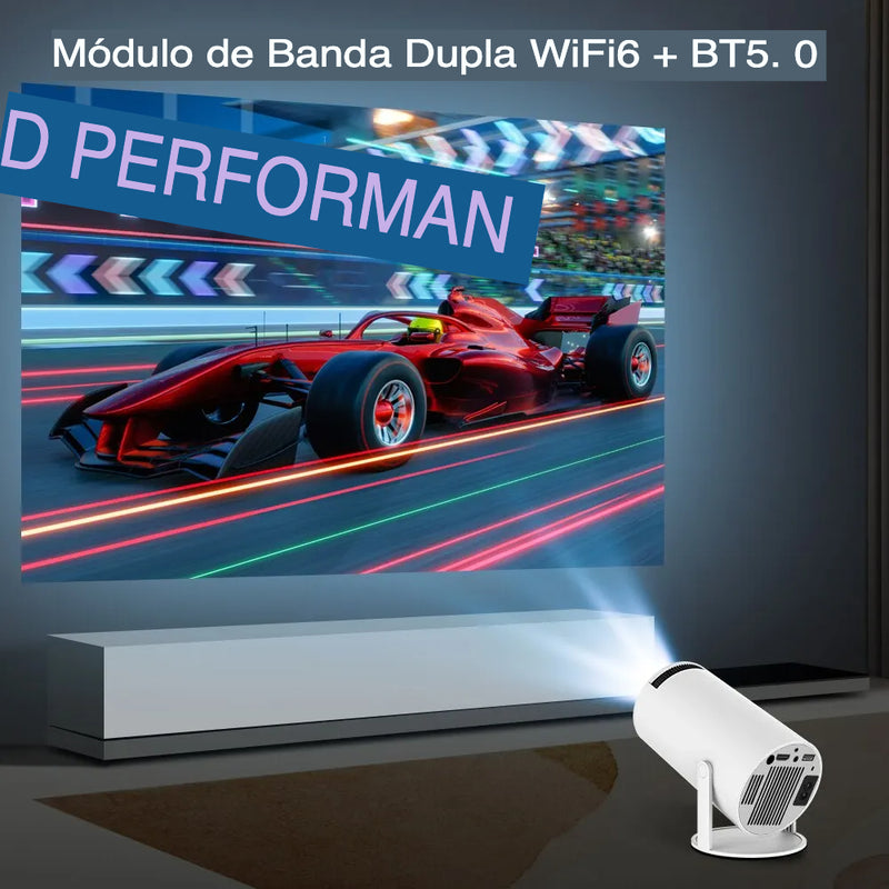 Projetor Portátil 4K (Conexão Android 11 e Wifi) - LANÇAMENTO