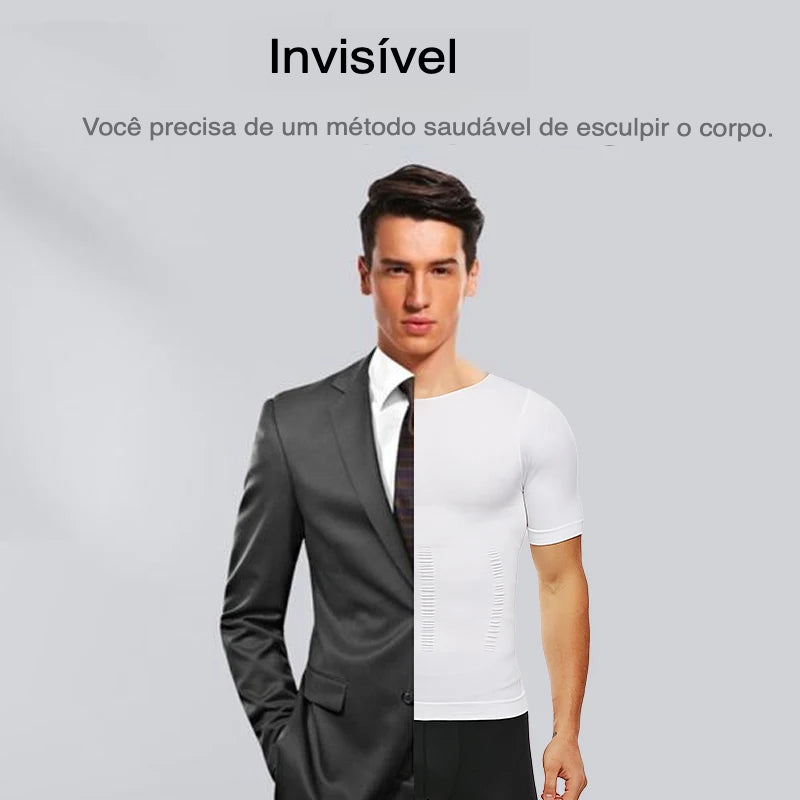 Camiseta Corretor de Postura Masculino - Emagrecimento e Modelagem Corporal