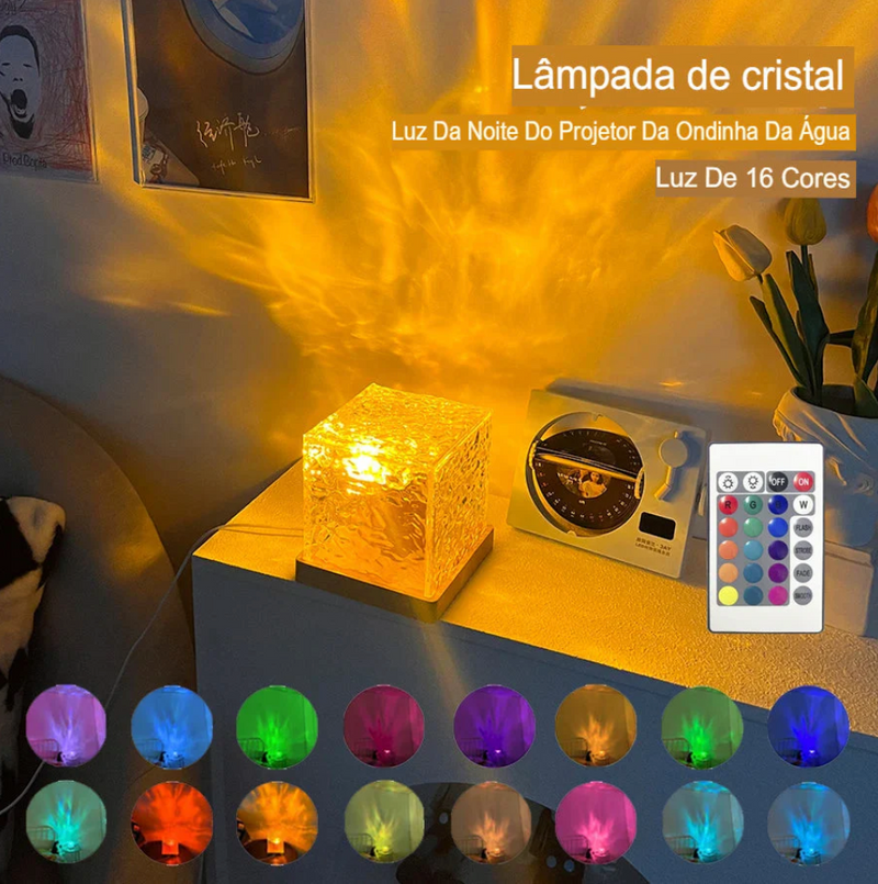 Luminária Cubo Mágico de Luz (16 Cores RGB)