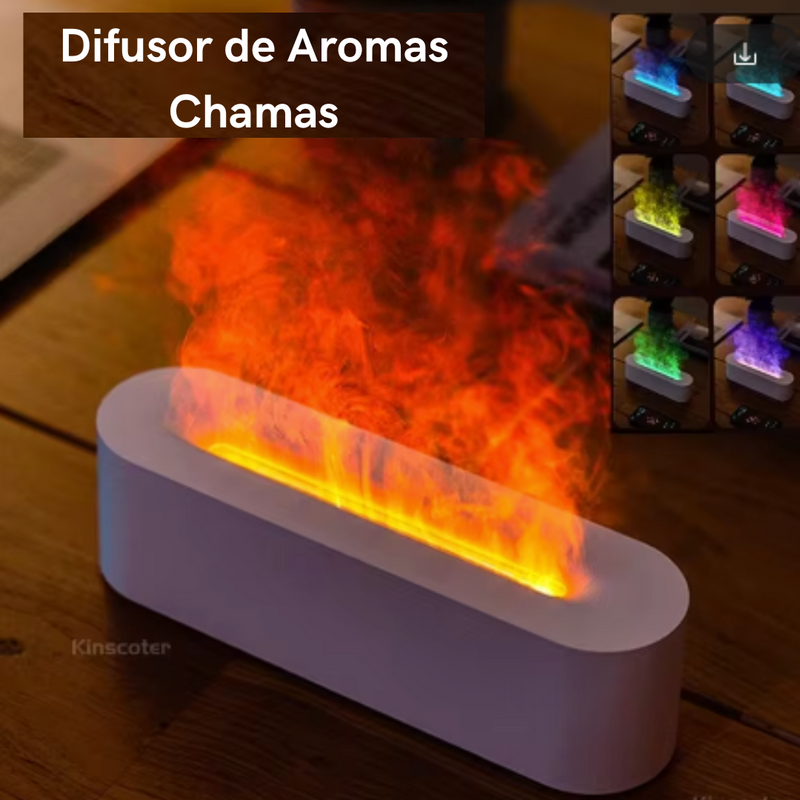 Umidificador e Difusor Chamas Aromático Kinscoter