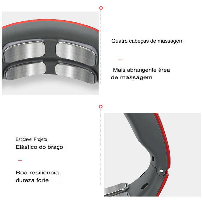 Massageador Elétrico Inteligente para Pescoço e Ombros - NeckFlex Mini Pro