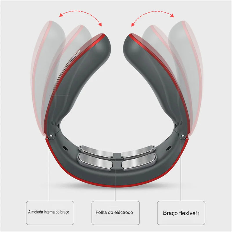 Massageador Elétrico Inteligente para Pescoço e Ombros - NeckFlex Mini Pro