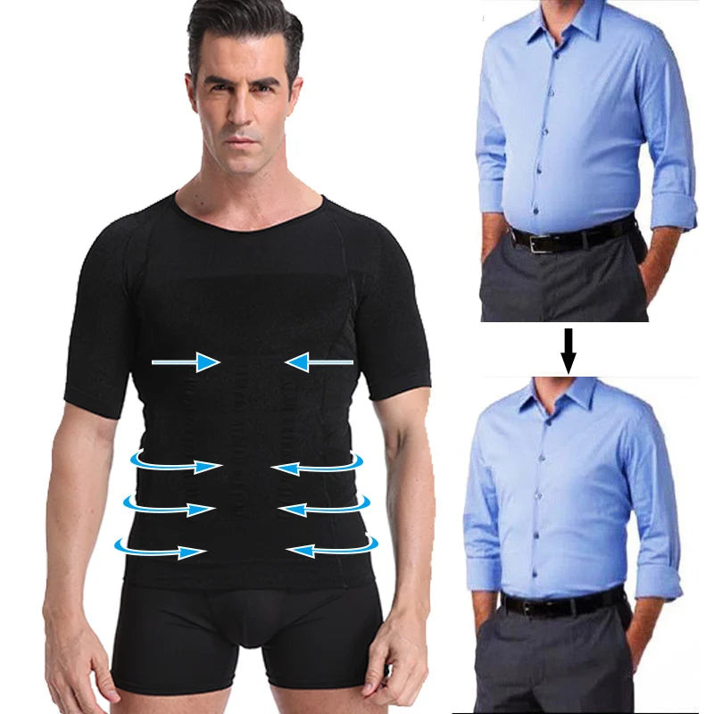 Camiseta Corretor de Postura Masculino - Emagrecimento e Modelagem Corporal