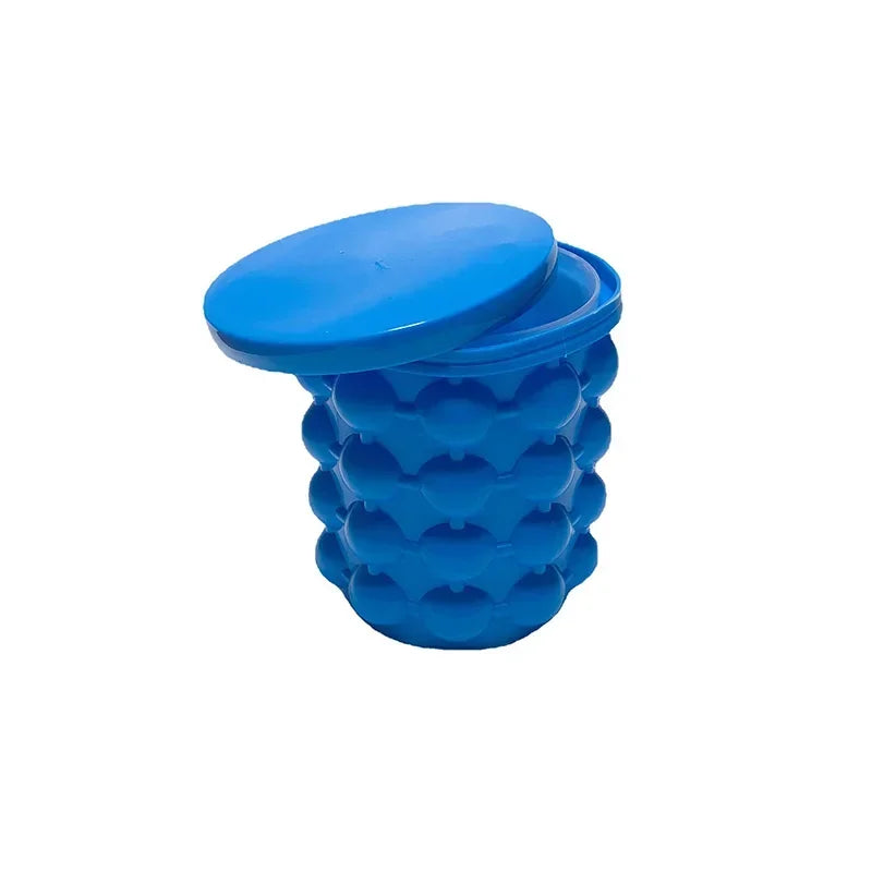 Mini Balde e Forma de Gelo 2 em 1 (Silicone)