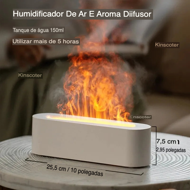 Umidificador e Difusor Chamas Aromático Kinscoter