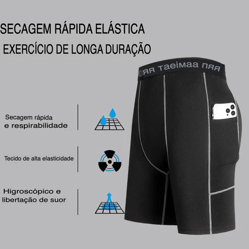 Shorts de Compressão Ciclismo/Corrida Masculino