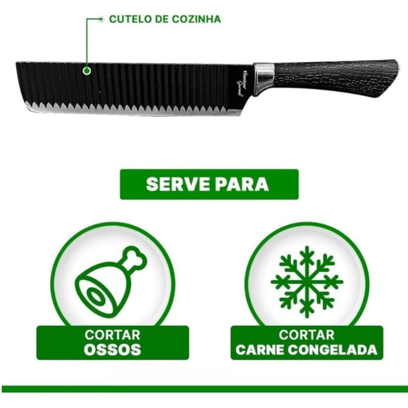 Kit de Facas Conjunto Profissional do Chef - 6 Peças