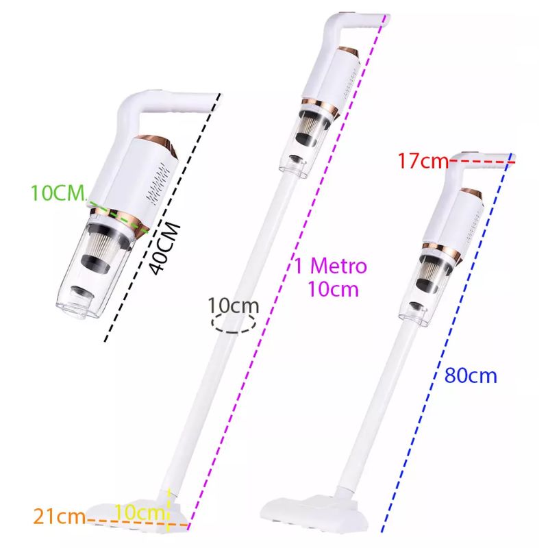 Aspirador de Pó Vertical Portátil 2 em 1