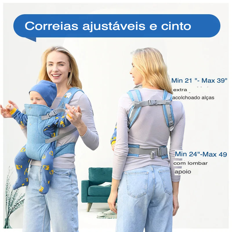 Canguru para Bebê com Alça de Ombro Ergonômica